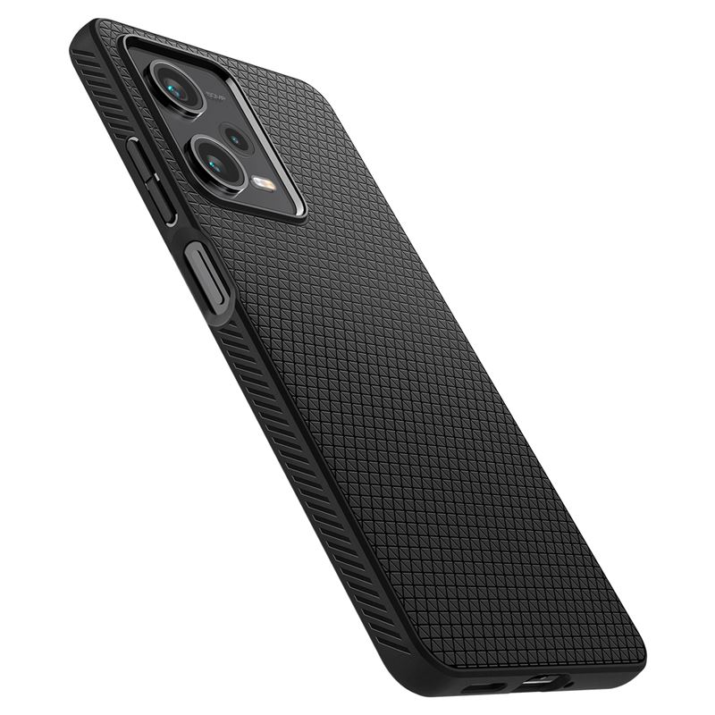 Husa Spigen Liquid Air pentru Xiaomi Redmi Note 12 Pro 5G/Poco X5 Pro 5G Negru Mat (Ingredi, ACS05788) by www.silkase.ro